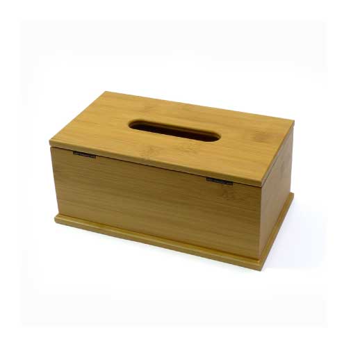 竹製長型面紙盒